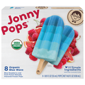 JonnyPops Organic Dairy Free Blue Wave Water Pops - 8 ct Frozen