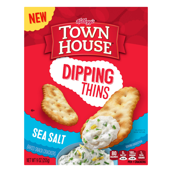 Town House Sea Salt Dipping Thins Baked Crackers