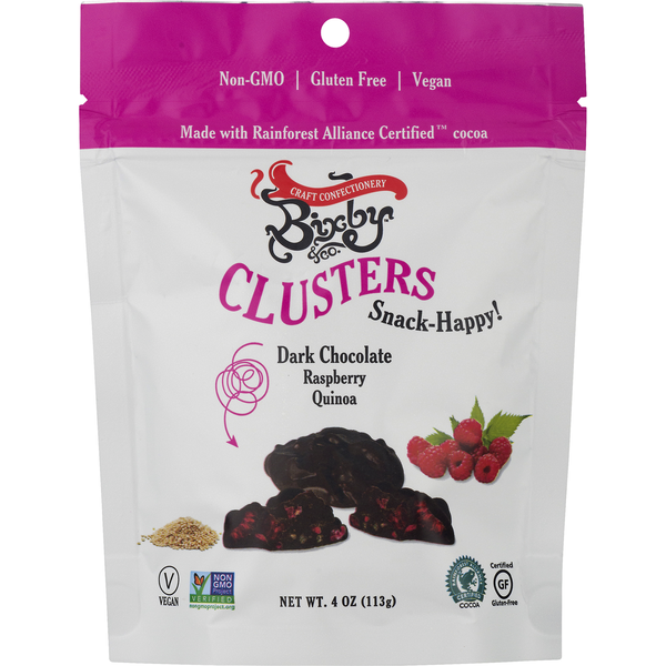 Bixby & Co. Gluten Free Dark Chocolate Raspberry & Quinoa Clusters