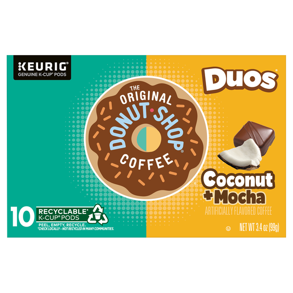 The Original Donut Shop Duos Coconut + Mocha Med Roast K-Cup Coffee Pods