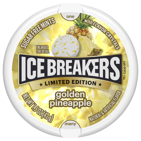 Ice Breakers Limited Edition Golden Sugar Free Pineapple Mints