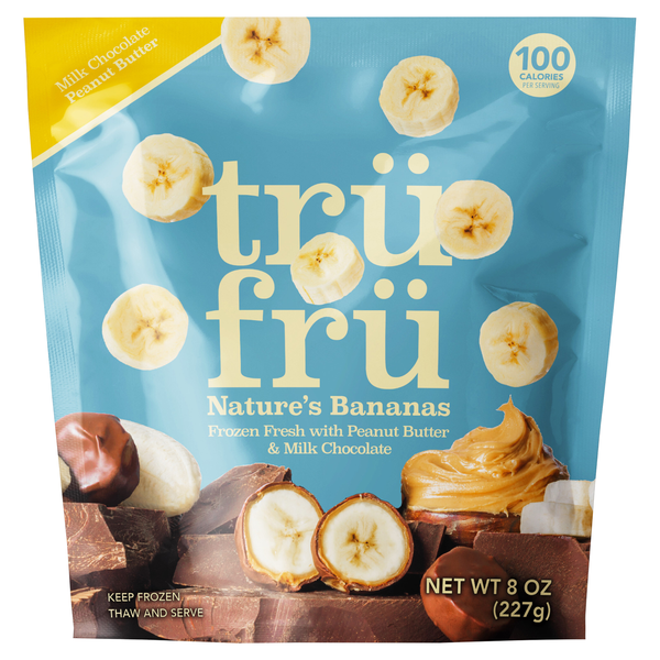 Tru Fru Nature's Bananas with Peanut Butter & Milk Chocolate Frozen