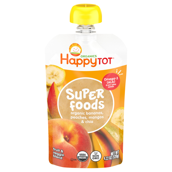 Happy Tot Organics Super Foods Banana Peach Mango & Chia