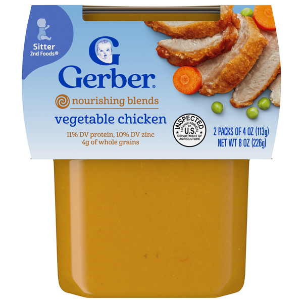 Gerber Mealtime 2nd Baby Food Vegetable Chicken - 2 ct