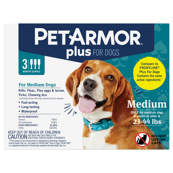 PetArmor Plus Medicated Flea Applicators For Dogs 23-44 lbs
