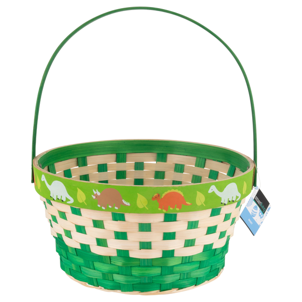 Smart Living Easter Basket Green w/Dinosaurs