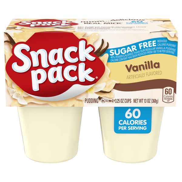 Snack Pack Sugar Free Vanilla Pudding Cups - 4 ct