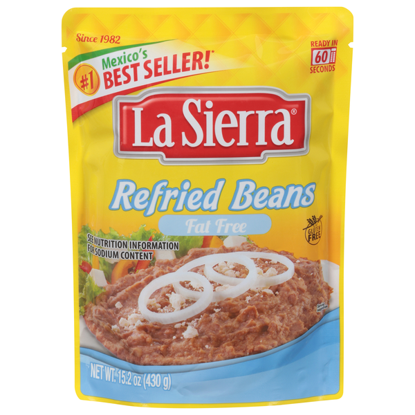 La Sierra Fat Free Refried Beans Microwave
