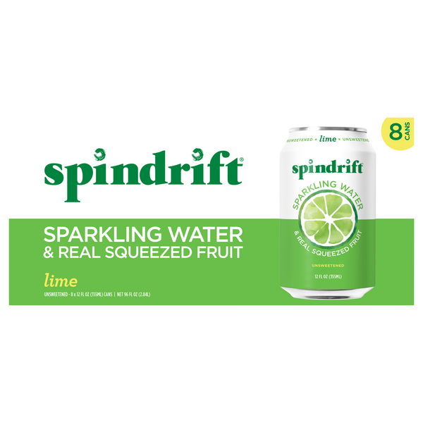 Save on Spindrift Lime Unsweetened Sparkling Water 8 pk Order Online