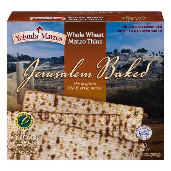 Yehuda Kosher Jerusalem Baked Whole Wheat Matzo Thins