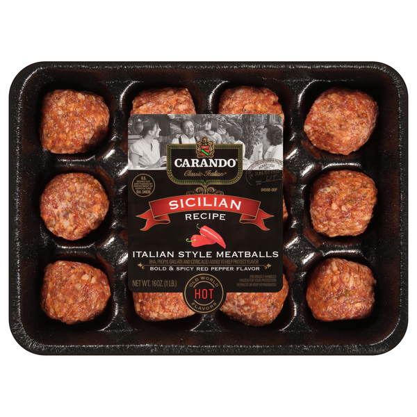 Carando Spicy Sicilian Italian Style Meatballs - 12 ct