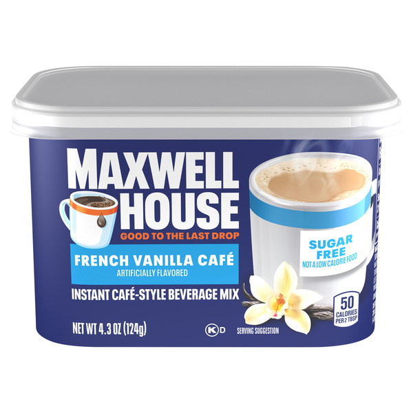 Maxwell House Sugar Free Instant Cafe-Style Beverage Mix