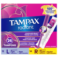 Tampax Radiant Unscented Light & Regular Tampons