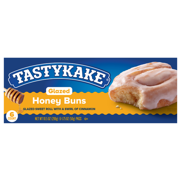 Tastykake Glazed Honey Buns - 6 ct