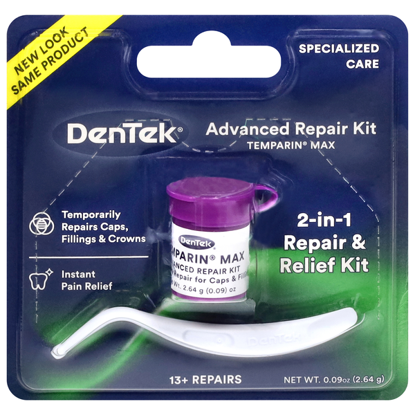 DenTek Temparin Max Repair Kit Temporary Repair for Caps & Fillings