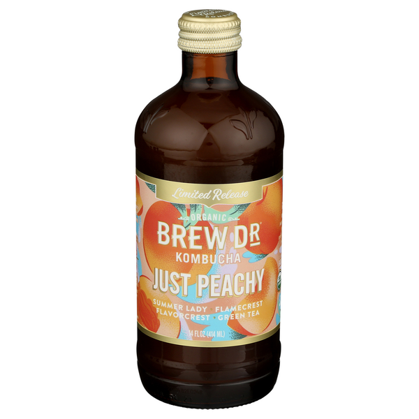 Save on Brew Dr. Just Peachy Kombucha Organic Limited Release Order