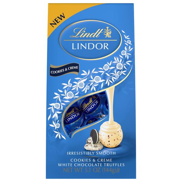 Lindt Lindor Cookies & Creme White Chocolate Candy Truffles