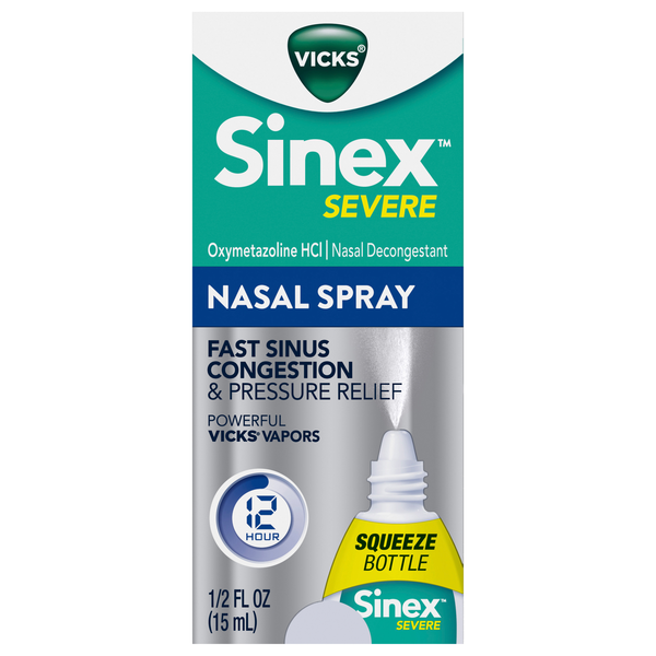 Vicks Sinex Severe Nasal Decongestant Spray 12 Hour Relief