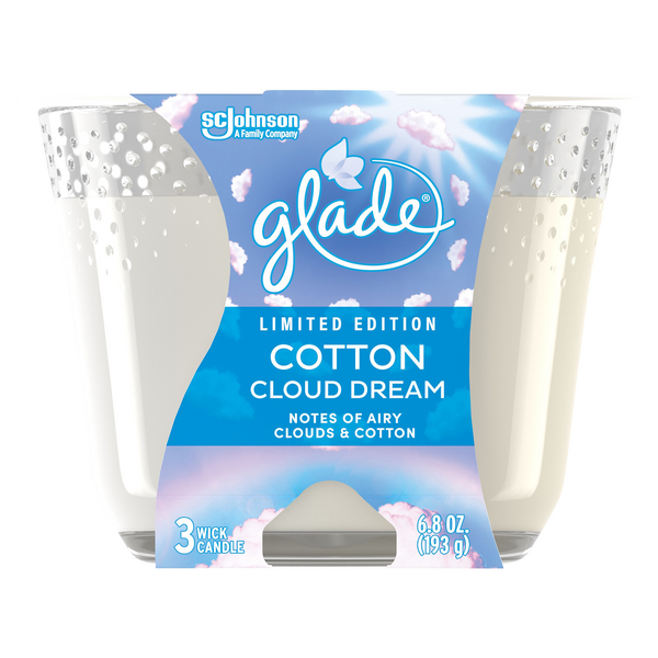 Save on Glade 3Wick Candle Cotton Cloud Dream Limited Edition Order