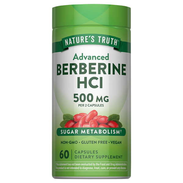 Nature's Truth Vegetarian Advanced 500mg Berberine Capsules