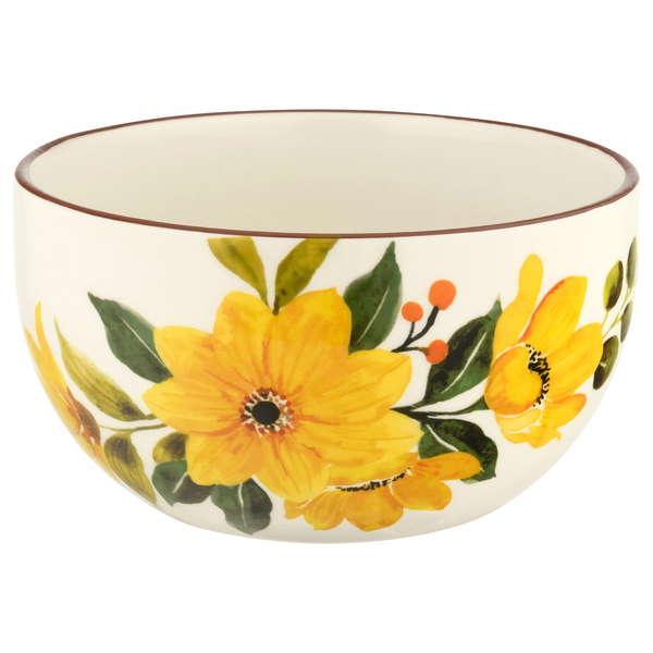 Smart Living Harvest Single Serve Bowl Yellow Flowers