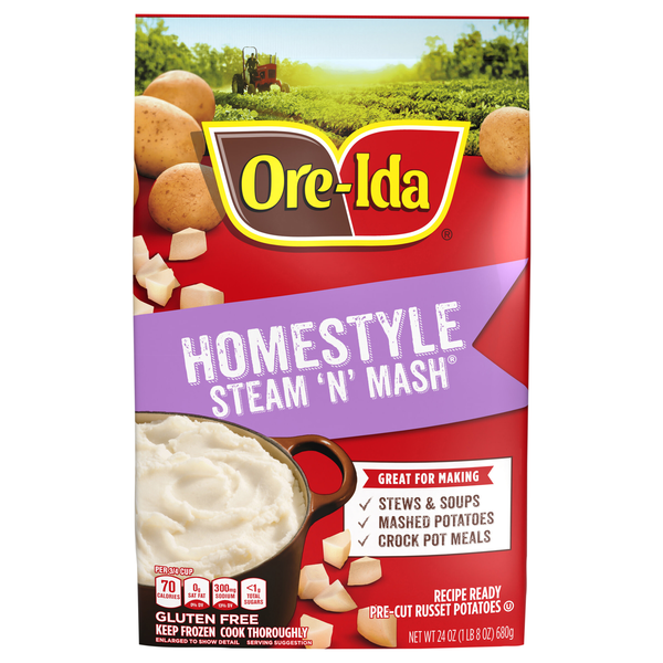 Ore-Ida Homestyle Steam 'N' Mash Pre-Cut Russet Potatoes Frozen