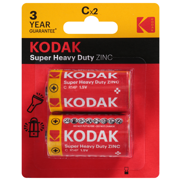 Kodak Super Heavy Duty Zinc Batteries C