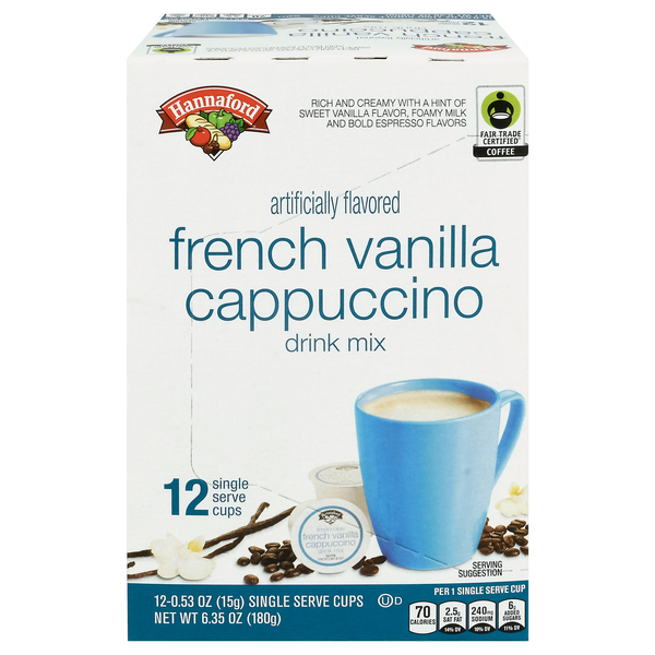 Hannaford French Vanilla Cappuccino Drink Mix Single Serve Cups