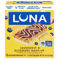 LUNA Organic Lemonzest + Blueberry Mash-Up Protein Snack Bars - 6 ct