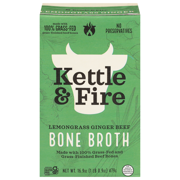 Kettle & Fire 100% Grass-Fed Gluten Free Lemongrass Ginger Beef Bone Broth