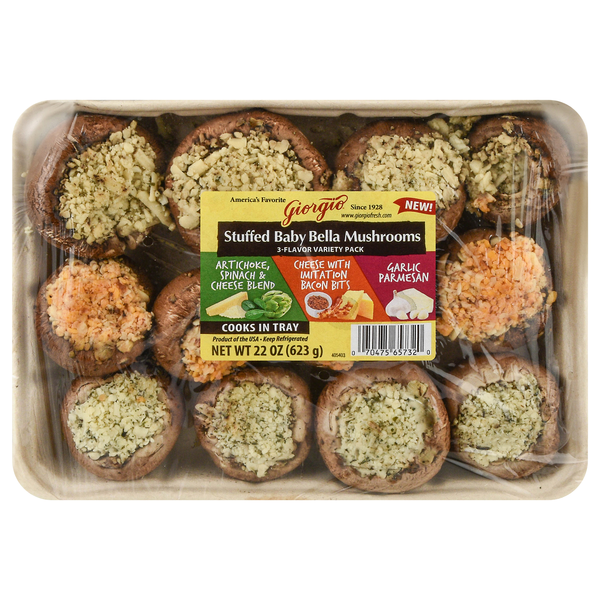Giorgio Stuffed Baby Bella Mushrooms 3 Flavor Variety Pack