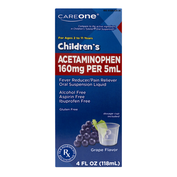 CareOne Children's Grape Flavor Liquid Acetaminophen
