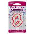 Culpitt Red Numeral Birthday Candle #8