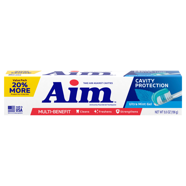 Aim Cavity Protection Multi Benefit Ultra Mint Toothpaste Gel