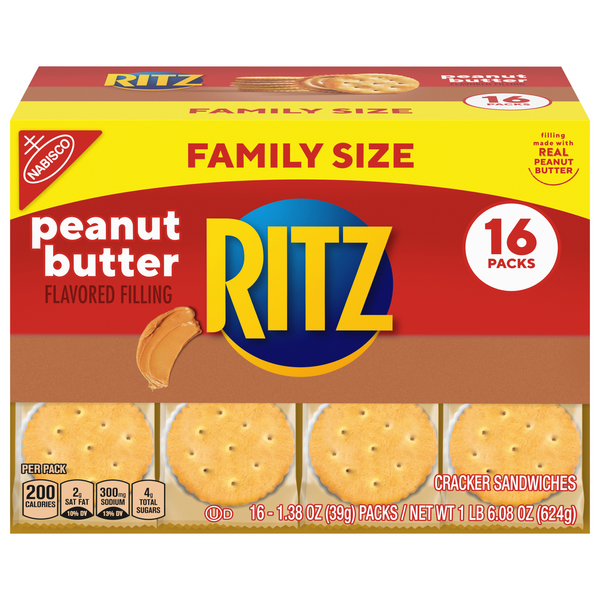 Save on Nabisco Ritz Cracker Sandwiches Peanut Butter Order Online