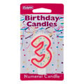 Culpitt Red Numeral Birthday Candle #3