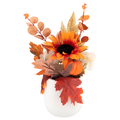 Smart Living Harvest Floral Decor White Vase