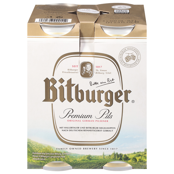 Bitburger Premium Pilsner Beer - 4 pk