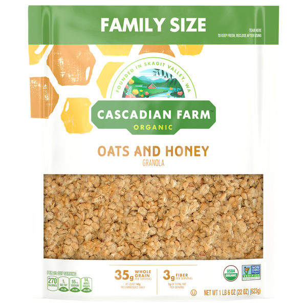 Cascadian Farm Organic Oats & Honey Granola Family Size