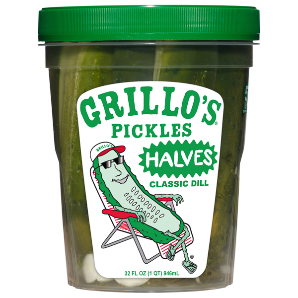Grillo's Pickles Classic Dill Pickle Halves Fresh