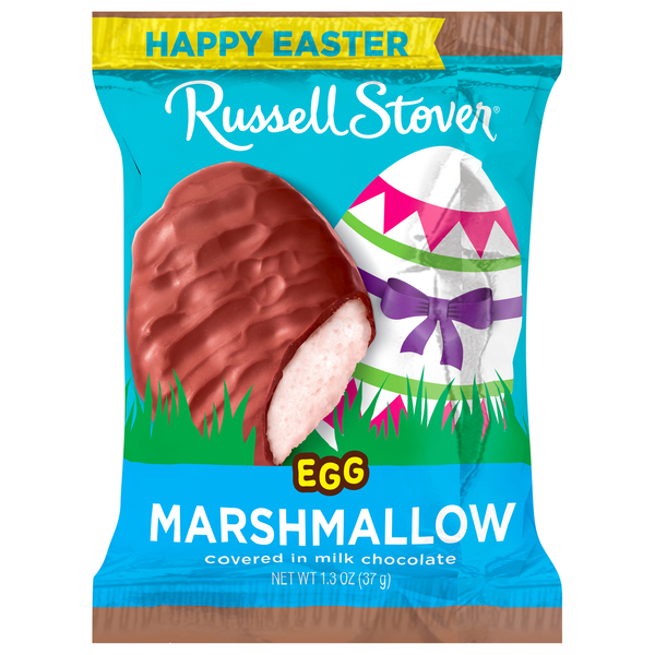 Russell Stover Egg Marshmallow Covered in Milk Chocolate Easter Candy