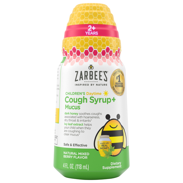 Zarbee's Children's Daytime Cough Syrup + Mucus Mixed Berry Ages 2+