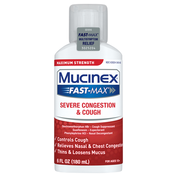 Mucinex Fast-Max Severe Congestion & Cough Maximum Strength Liquid