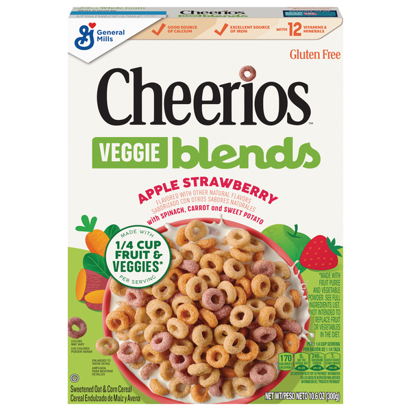 Cheerios Gluten Free Veggie Blends Apple Strawberry Cereal