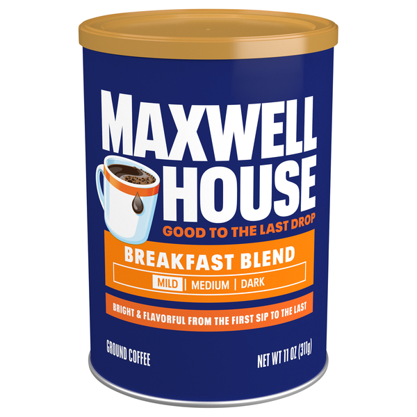 Maxwell House Breakfast Blend Light Roast Ground Coffee