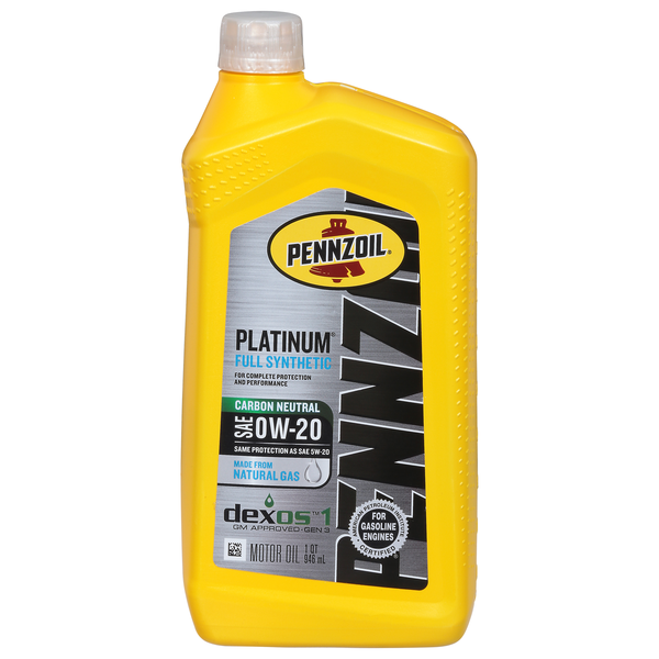 Pennzoil Platinum Full Synthetic Motor Oil SAE OW-20