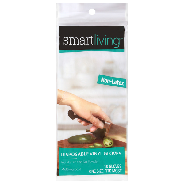 Smart Living Multi-Purpose Non-Latex Disposable Vinyl Gloves One Size
