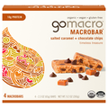 GoMacro Organic Salted Caramel + Chocolate Chips 10g Macrobars - 4 ct