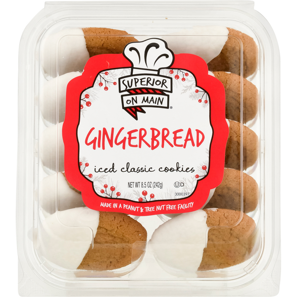 Superior On Main Gingerbread Iced Classic Cookies - 10 ct