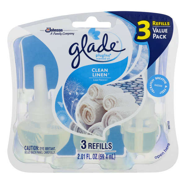 Save on Glade PlugIns Scented Oil Clean Linen Refill Order Online Delivery Stop & Shop